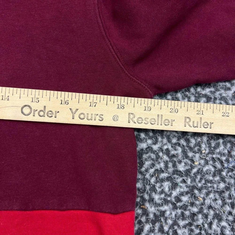 Nike Sweatshirt Women XL Colorblock Crewneck Red Blue Ribbon Sports BRS